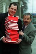 15 March 2000; St Patrick's Athletic manager Pat Dolan, right, and Club President Tim O'Flaherty at the launch of the St Patrick's Athletic Yearbook at Fitzwilliam Place in Dublin. Photo by David Maher/Sportsfile