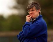 9 April 2000; Cavan manager Val Andrews during the Church & General National Football League Division 2B Round 7 match between Wexford and Cavan at O'Kennedy Park in New Ross, Wexford. Photo by Matt Browne/Sportsfile