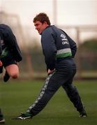 25 April 2000; Richard Dunne during a Republic of Ireland training session at AUL Complex in Clonshaugh, Dublin. Photo by Damien Eagers/Sportsfile
