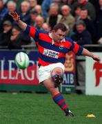 12 March 2000; Richie Murphy of Clontarf RFC during the AIB Rugby League Division 1 match between Clontarf and St Mary's College at Templeville Road in Dublin. Photo by Matt Browne/Sportsfile