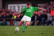 4 March 2000; Ronan O'Gara of Ireland during the Lloyds TSB 6 Nations match between Ireland and Italy at Lansdowne Road in Dublin. Photo by Damien Eagers/Sportsfile
