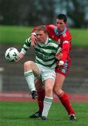 26 March 2000; Sean Francis of Shamrock Rovers in action against Kieran Foley of Galway United during the Eircom League Premier Division match between Shamrock Rovers and Galway United at Morton Stadium in Dublin. Photo by David Maher/Sportsfile