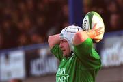 3 March 2000; Shane Byrne of Ireland during the Six Nations A Rugby Championship match between Ireland and Italy and Donnybrook Stadium in Dublin. Photo by Matt Browne/Sportsfile