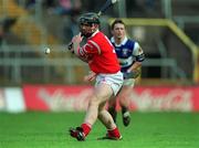 12 March 2000; Wayne Sherlock of Cork during the Church & General National Hurling League match between Cork and Laois at Pairc Ui Chaoimh in Cork. Photo by Brendan Moran/Sportsfile