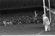 19 September 1982; Seamus Darby of Offaly scores their last minute goal past Kerry goalkeeper Charlie Nelligan, which denied Kerry 5 All-Ireland Football titles in a row in the 1982 GAA Football All-Ireland Senior Championship Final match between Offaly and Kerry at Croke Park in Dublin. Photo by Colman Doyle/Sportsfile
