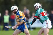 18 November 2007; Niall Hayes, Portumna, Galway, in action against Kenny Golden, James Stephens, Mayo. AIB Connacht Senior Hurling Championship Final, James Stephens, Mayo v Portumna, Galway, Athleague, Roscommon. Picture credit; Brian Lawless / SPORTSFILE