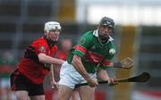18 November 2007; Michael Webster, Loughmore-Castleiney, Tipperary, in action against Stephen O'Connell, Adare, Limerick. AIB Munster Senior Hurling Club Championship Semi-Final, Adare, Limerick, v Loughmore-Castleiney, Tipperary, Gaelic Grounds, Limerick. Picture credit; Stephen McCarthy / SPORTSFILE