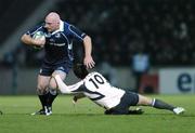 18 November 2007; Bernard Jackman, Leinster, is tackled by Valentin Courrent, Toulouse. Heineken Cup, Pool 6, Round 2, Toulouse v Leinster, Toulouse, France. Picture credit; Matt Browne / SPORTSFILE *** Local Caption ***