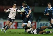 18 November 2007; Gordon D'Arcy, Leinster, is tackled by theirry Dusautoir, Toulouse. The tackle lead to D'Arcy having to go off with an injury later in the game. Heineken Cup, Pool 6, Round 2, Toulouse v Leinster, Toulouse, France. Picture credit; Matt Browne / SPORTSFILE *** Local Caption ***