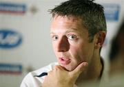 19 November 2007; Northern Ireland's Stephen Craigan at a press conference ahead of their 2008 European Championship Qualifier with Spain. Northern Ireland Press Conference, Riu Palace Hotel, Gran Canaria, Spain. Picture credit: Oliver McVeigh / SPORTSFILE