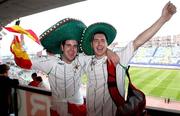 21 November 2007; Northern Ireland fans David Proctor and Mark Simpson before the match. 2008 European Championship Qualifier, Spain v Northern Ireland, Estadio de Gran Canaria, Las Palmas, Spain. Picture credit; Oliver McVeigh / SPORTSFILE