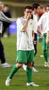 21 November 2007; A dejected David Healy, Northern Ireland, after the final whistle. 2008 European Championship Qualifier, Spain v Northern Ireland, Estadio de Gran Canaria, Las Palmas, Spain. Picture credit; Oliver McVeigh / SPORTSFILE