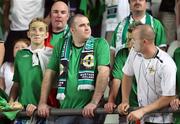 21 November 2007; Dejected Northern Ireland supporters after the game. 2008 European Championship Qualifier, Spain v Northern Ireland, Estadio de Gran Canaria, Las Palmas, Spain. Picture credit; Oliver McVeigh / SPORTSFILE