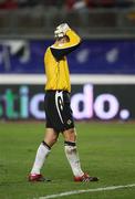 21 November 2007; A dejected Maik Taylor, Northern Ireland, at the end of the game. 2008 European Championship Qualifier, Spain v Northern Ireland, Estadio de Gran Canaria, Las Palmas, Spain. Picture credit; Oliver McVeigh / SPORTSFILE