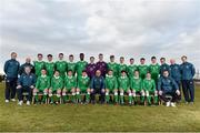 12 February 2015; The Republic of Ireland squad. Republic of Ireland Under 16 Squad Portraits 2015, CityNorth Hotel, Gormanston, Co. Meath. Picture credit: Barry Cregg / SPORTSFILE