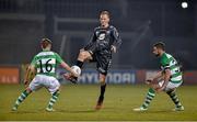 13 February 2015; Kristoffer Barmen, Brann, in action against Pat Cregg, left, and Stephen McPhail, Shamrock Rovers. Pre-Season Friendly, Shamrock Rovers v Brann, Tallaght Stadium, Tallaght, Co. Dublin. Picture credit: Barry Cregg / SPORTSFILE