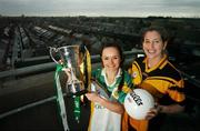 19 November 2007; Glen captain Kathy Conway, left, with Mourneabbey captain Sile O'Callaghan at a photocall ahead of the VHI Healthcare All-Ireland Ladies Football Club Championship Finals. The Senior Final between Carnacon of Mayo and Inch Rovers, from Cork, and the Intermediate Final between Mourneabbey, from Cork, and Glen, from Derry, take place this weekend, 25th November, as a double header in St Rynagh's GAA Club, Banagher, Co. Offaly with the Junior Final between West Clare Gaels and Foxrock Cabinteely taking place on Sunday 2nd December. Croke Park, Dublin. Picture credit: Brendan Moran / SPORTSFILE