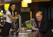 22 November 2007; George Hook and Samina Zia at the announcement of the shortlist for the 2007 William Hill Irish Sports Book of the Year Award. Searsons, Baggott Street Upper, Dublin. Picture credit: Matt Browne / SPORTSFILE  *** Local Caption ***