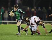23 November 2007; Andy Dunne, Connacht, breaks ahead of Rory Best and Kieron Dawson, Ulster. Magners League, Connacht v Ulster, Galway Sportsground, College Road, Galway. Picture credit; Oliver McVeigh / SPORTSFILE