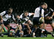 23 November 2007; Leinster scrum-half Cillian Willis gets the ball away. Magners League, Ospreys v Leinster, Liberty Stadium, Landore, Swansea, Wales. Picture credit: Steve Pope / SPORTSFILE