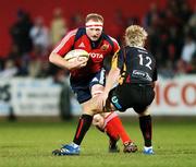 24 November 2007; Mick O'Driscoll, Munster, in action against Ashley Smith, Newport Gwent Dragons. Magners League, Munster v Newport Gwent Dragons, Musgrave Park, Cork. Picture credit; Brendan Moran / SPORTSFILE