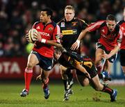 24 November 2007; Lifeimi Mafi, Munster, in action against Ashley Smith, Newport Gwent Dragons. Magners League, Munster v Newport Gwent Dragons, Musgrave Park, Cork. Picture credit; Brendan Moran / SPORTSFILE