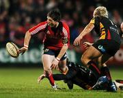 24 November 2007; Ian Dowling, Munster, is tackled by Paul Emerick and Ashley Smith, Newport Gwent Dragons. Magners League, Munster v Newport Gwent Dragons, Musgrave Park, Cork. Picture credit; Brendan Moran / SPORTSFILE