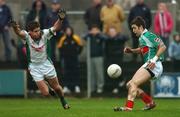 25 November 2007; Patrick Harte, Ballina Stephenites, in action against Niall Grehan, St. Brigid's. AIB Connacht Senior Club Football Championship Final, Ballina Stephenites, Mayo, v St. Brigid's, Roscommon. James Stephen's Park, Ballina, Co. Mayo. Picture credit; David Maher / SPORTSFILE