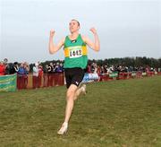 25 November 2007; Gary Murray, St.Malacheys A.C, crosses the line to win the Woodie’s DIY Inter County Cross Country Championships. The Curragh, Co. Kildare. Picture credit; Tomas Greally / SPORTSFILE