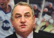 27 November 2007; GAA President Nickey Brennan speaking during a press briefing to announce details of the Master Fixtures Plan for 2008. Croke Park, Dublin. Picture credit; Caroline Quinn / SPORTSFILE