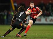 24 November 2007; Denis Hurley, Munster, is tackled by Richard Parks, Newport Gwent Dragons. Magners League, Munster v Newport Gwent Dragons, Musgrave Park, Cork. Picture credit; Brendan Moran / SPORTSFILE