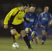 23 November 2007; Stephen Parkhouse, Finn Harps, in action against Dave Warren, Waterford United. eircom League of Ireland Promotion / Relegation play-off, second leg, Waterford United v Finn Harps, RSC, Waterford. Picture credit; Matt Browne / SPORTSFILE