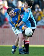 29 November 2007; Ciaran Milmore, Scoil Mochta’s, in action against Colm Tong, St. Mary's. Allianz Cumann na mBunscol Corn Matt Griffin Final, Scoil Mochta’s, Clonsilla v St. Mary’s, Booterstown. Croke Park, Dublin. Picture credit; Pat Murphy / SPORTSFILE