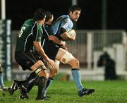 30 November 2007; John Beattie, Glasgow Warriors, is tackled by Conor O'Loughlin and Michael McCarthy, 6, Connacht Rugby. Magners League, Connacht Rugby v Glasgow Warriors, Sportsgrounds, Galway. Picture credit: Matt Browne / SPORTSFILE