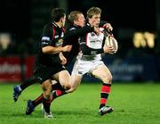 30 November 2007; Andrew Trimble, Ulster, is tackled by Matt Dey, Edinburgh Rugby. Magners League, Ulster v Edinburgh Rugby, Ravenhill, Belfast, Co. Antrim. Picture credit: Oliver McVeigh / SPORTSFILE