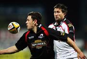 30 November 2007; Nick De Luca, Edinburgh Rugby, is tackled by Simon Danielli, Ulster. Magners League, Ulster v Edinburgh Rugby, Ravenhill, Belfast, Co. Antrim. Picture credit: Oliver McVeigh / SPORTSFILE