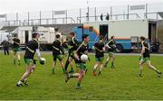 14 February 2015; Substitute Conor Langan, Corofin, during the warmup on the back pitch. AIB GAA Football All-Ireland Senior Club Championship, Semi-Final, Corofin v St Vincent's. O'Connor Park, Tullamore, Co. Offaly. Picture credit: Ray McManus / SPORTSFILE