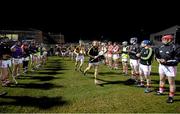 14 February 2015; The Kilkenny squad are welcomed onto the pitch by the Cork squad. Allianz Hurling League, Division 1A, Round 1, Cork v Kilkenny. Páirc Uí Rinn, Cork. Photo by Sportsfile