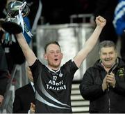 14 February 2015; Ardfert captain Jerry Wallace lifts the cup after the game. AIB GAA Football All-Ireland Intermediate Club Championship Final, Ardfert v St Croan's, Croke Park, Dublin. Picture credit: Oliver McVeigh / SPORTSFILE