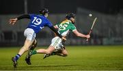 14 February 2015; Sean Cleary, Offaly, in action against PJ Scully, Laois. Allianz Hurling League Division 1B, Round 1, Laois v Offaly. O'Moore Park, Portlaoise, Co. Laois. Picture credit: Ray McManus / SPORTSFILE