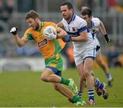 14 February 2015; Michael Lundy, Corofin, in action against Ger Brennan, St Vincent's. AIB GAA Football All-Ireland Senior Club Championship, Semi-Final, Corofin v St Vincent's. O'Connor Park, Tullamore, Co. Offaly. Picture credit: Ray Ryan / SPORTSFILE