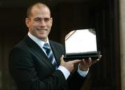 26 November 2007; Leinster out-half Felipe Contepomi who was presented with the Guinness Rugby Writers of Ireland Player of the Year award at a luncheon in Dublin. 2007 Guinness Rugby Writers of Ireland Awards, Fitzpatrick Castle Hotel, Killiney, Co. Dublin. Picture credit: Brendan Moran / SPORTSFILE