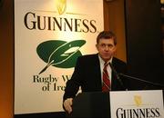 26 November 2007; Chairman of the Writers of Ireland Peter O'Reilly speaking at the awards. 2007 Guinness Rugby Writers of Ireland Awards, Fitzpatrick Castle Hotel, Killiney, Co. Dublin. Picture credit: Brendan Moran / SPORTSFILE  *** Local Caption ***