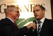 26 November 2007; Player of the Year Felipe Contepomi in conversation with Jim Neilly during the awards. 2007 Guinness Rugby Writers of Ireland Awards, Fitzpatrick Castle Hotel, Killiney, Co. Dublin. Picture credit: Brendan Moran / SPORTSFILE  *** Local Caption ***