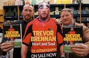27 November 2007; 'Heart and Soul' the autobiography of former Irish rugby international Trevor Brennan, which was written with the assistance of journalist Gerry Thornley, has won this year's William Hill Irish Sports Book of the Year Award. At the announcement is Trevor Brennan with his father Rory. Eason's Bookstore, Dawson Street, Dublin. Picture credit: Brian Lawless / SPORTSFILE
