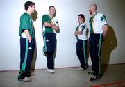 28 November 2007; Ireland's top One-Wall handballers, sponsored by O'B Sport, will compete in the annual Basque International One-Wall Open Tournament, taking place on Friday the 30th November 2007, in Pamplona, Spain. Pictured from left are Niall Malone, Clare, Charly Shanks, Armagh, Diarmaid Nash, Clare, and James Doyle, Armagh. Handball Centre, Croke Park, Dublin. Picture credit: Pat Murphy / SPORTSFILE  *** Local Caption ***