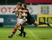 30 November 2007; Kieron Dawson, Ulster, is tackled by Mike Blair, Edinburgh Rugby. Magners League, Ulster v Edinburgh Rugby, Ravenhill, Belfast, Co. Antrim. Picture credit: Oliver McVeigh / SPORTSFILE