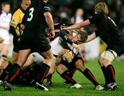 30 November 2007; Andrew Trimble, Ulster, is tackled by Mike Blair, Edinburgh Rugby. Magners League, Ulster v Edinburgh Rugby, Ravenhill, Belfast, Co. Antrim. Picture credit: Oliver McVeigh / SPORTSFILE