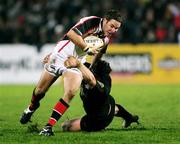 30 November 2007; Paddy Wallace, Ulster, is tackled by Ross Rennie, Edinburgh Rugby. Magners League, Ulster v Edinburgh Rugby, Ravenhill, Belfast, Co. Antrim. Picture credit: Oliver McVeigh / SPORTSFILE