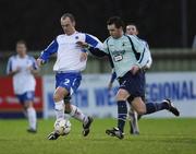 1 December 2007; Pat McShane, Linfield, in action against Ryan Semple, Institute. Carnegie Premier League, Institute v Linfield, Drumahoe, Derry. Picture credit; Oliver McVeigh / SPORTSFILE
